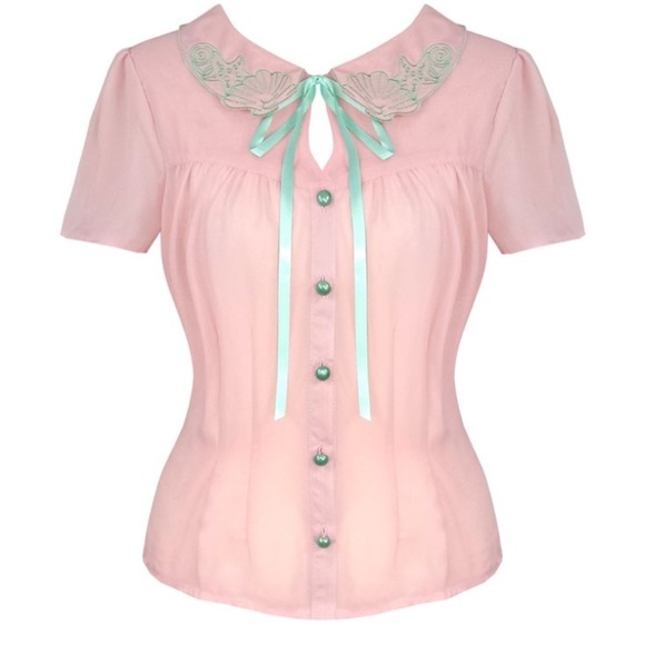 Hell Bunny Tops - Seashell Blouse